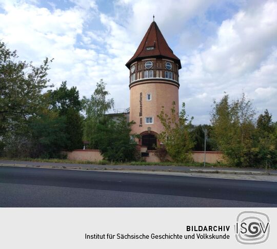 Der Wasserturm auf dem Adler in Hoyerswerda-Neida.