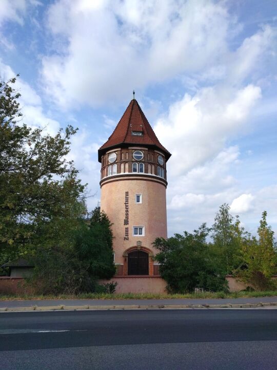 Der Wasserturm auf dem Adler in Hoyerswerda-Neida.