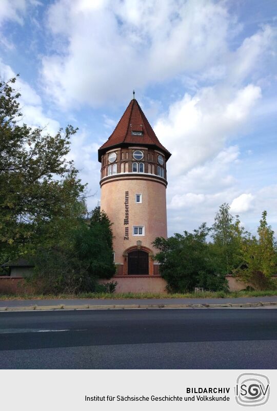 Der Wasserturm auf dem Adler in Hoyerswerda-Neida.