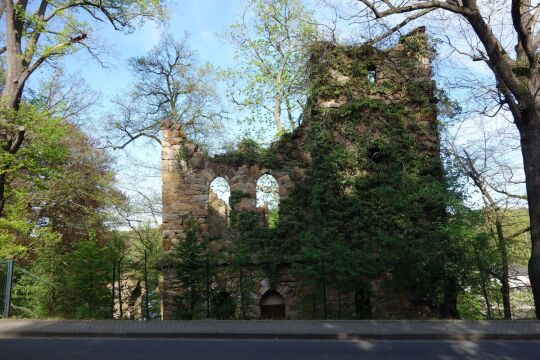 Die künstliche Ruine im Hanggarten an der Gattersburg in Grimma.