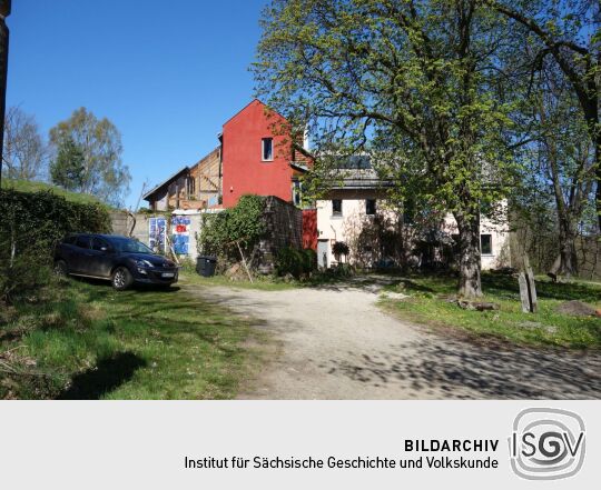 Die ehemalige Sommerfrische Friedrich-August-Stein in Röttis.