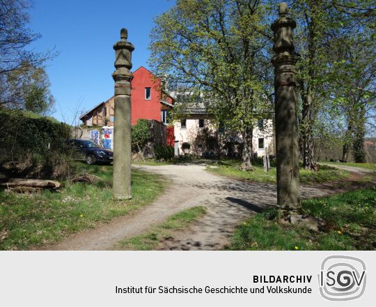 Die ehemalige Sommerfrische Friedrich-August-Stein in Röttis.