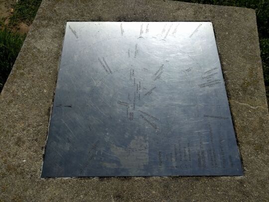 Die Panoramabeschreibung auf dem Steinhübel bei Unkersdorf.