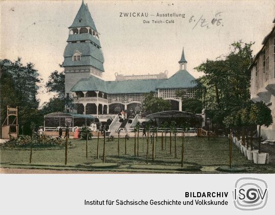 Postkarte Gewerbe Ausstellung in Zwickau