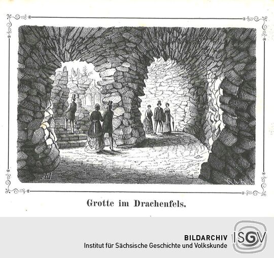 Ansicht Grotte im Drachenfels