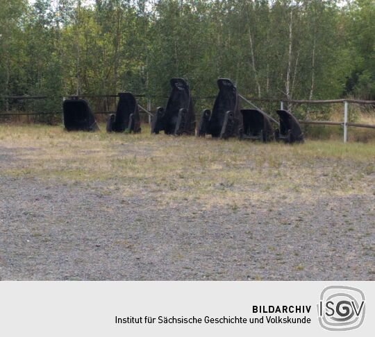 Bergbauliche Musealisierung am Aussichtspunkt Zitzschen am Zwenkauer See.