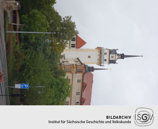 Das Schloss Hartenfels in Torgau mit dem Hausmannsturm.
