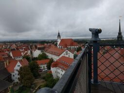 Blick vom Hausmannsturm von Schloss Hartenfels in Torgau.