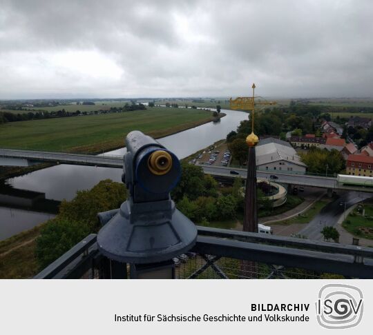 Blick vom Hausmannsturm von Schloss Hartenfels in Torgau.