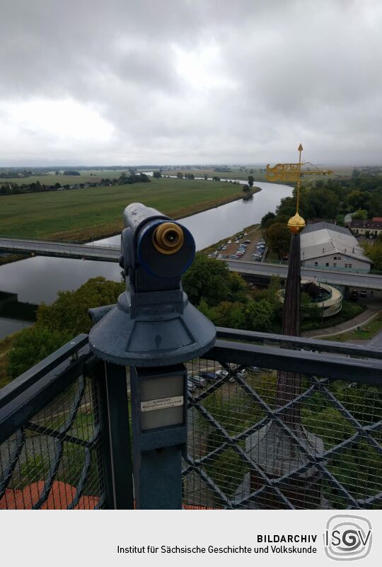 Blick vom Hausmannsturm von Schloss Hartenfels in Torgau.