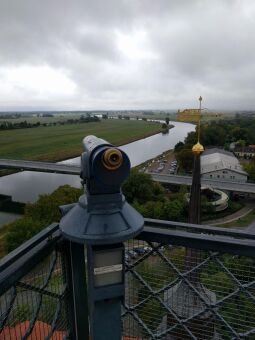 Blick vom Hausmannsturm von Schloss Hartenfels in Torgau.