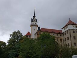 Das Schloss Hartenfels in Torgau mit dem Hausmannsturm.