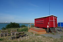Bild: Der Speisewagen am Aussichtspunkt in Störmthal.