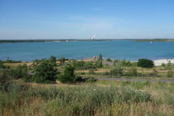 Der Ausblick vom Aussichtspunkt in Störmthal.