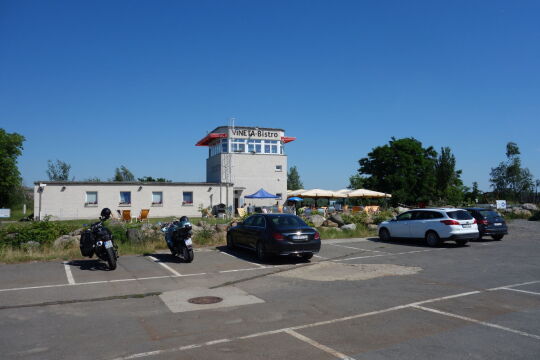 Das Vineta-Bistro im ehemaligen Dispatcherturm des Braunkohletagebaus.