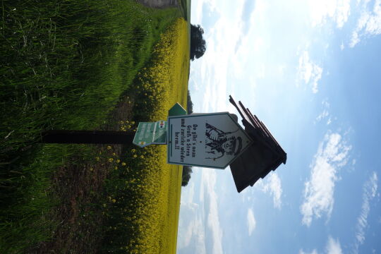 Infotafel am Aufstieg zum Großen Stein bei Spitzkunnersdorf.