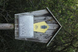 Infotafel am Aufstieg zum Großen Stein bei Spitzkunnersdorf.