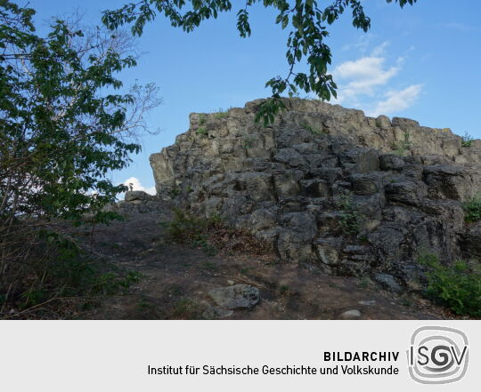 Der sogenannte Goethekopf, der Nebengipfel des Großen Steins bei Spitzkunnersdorf.
