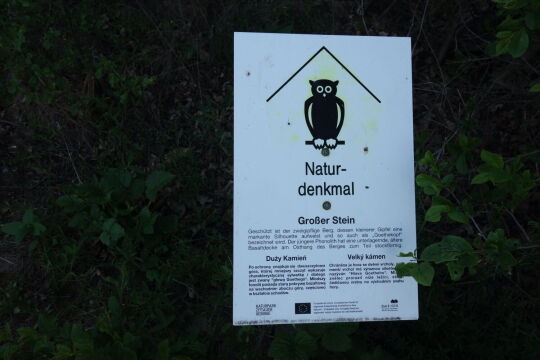 Infotafel am Großen Stein bei Spitzkunnersdorf.