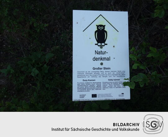 Infotafel am Großen Stein bei Spitzkunnersdorf.
