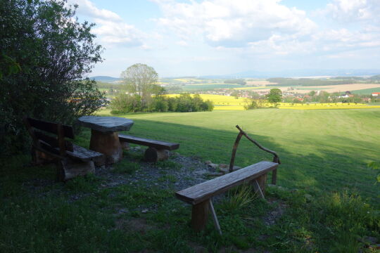 Der Aussichtspunkt Mei Durf unterhalb des Großen Steins bei Spitzkunnersdorf.