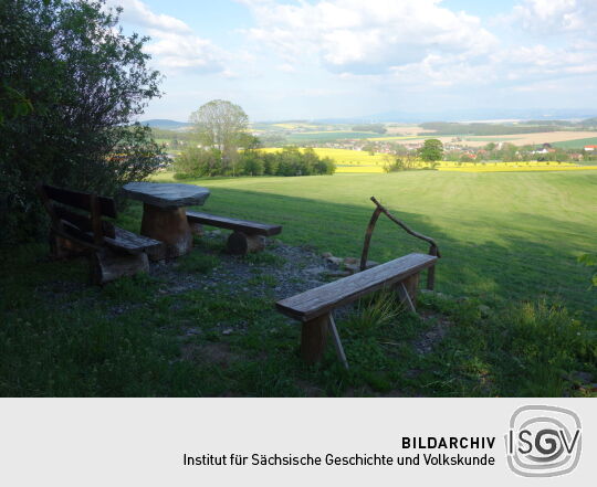 Der Aussichtspunkt Mei Durf unterhalb des Großen Steins bei Spitzkunnersdorf.