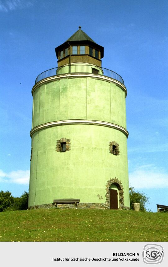 Der ehemalige Wasserturm auf dem Wartberg bei Plauen-Neundorf.