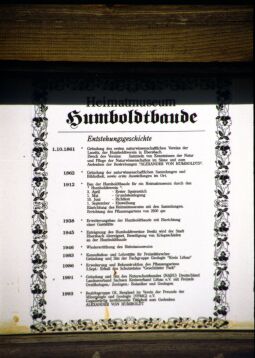Infotafel zur Geschichte der Humboldtbaude auf dem Schlechteberg von Ebersbach.
