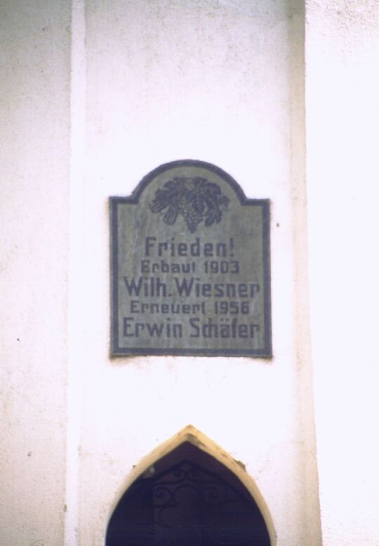 Infotafel an der Bismarckwarte, heute Friedensturm, in Weinböhla.