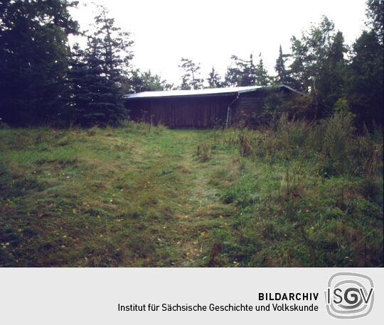 Eine Baracke auf dem Schlegelber bei Geyer.