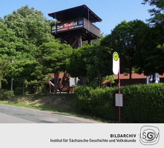Der Aussichtsturm Zum Fernblick in Zwickau-Marienthal stand bis 2019.