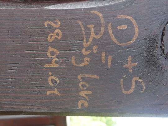 Inschriften am Aussichtsturm Zum Fernblick in Zwickau-Marienthal, der bis 2019 stand.