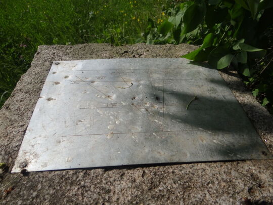 Informationstafel zur Aussicht am Aussichtsturm Zum Fernblick in Zwickau-Marienthal, der bis 2019 stand.