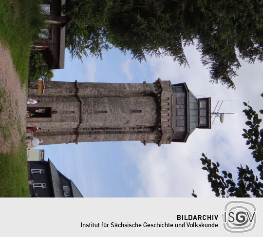Der Aussichtsturm auf dem Auersberg bei Eibenstock-Wildenthal im Erzgebirge.