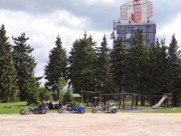 Funkmast auf dem Auersberg bei Eibenstock-Wildenthal im Erzgebirge.