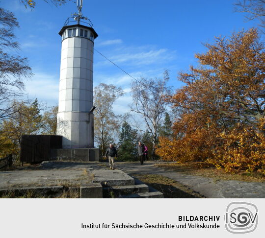 Der Feuerwachturm auf dem Papststein bei Gohrisch-Papstdorf.