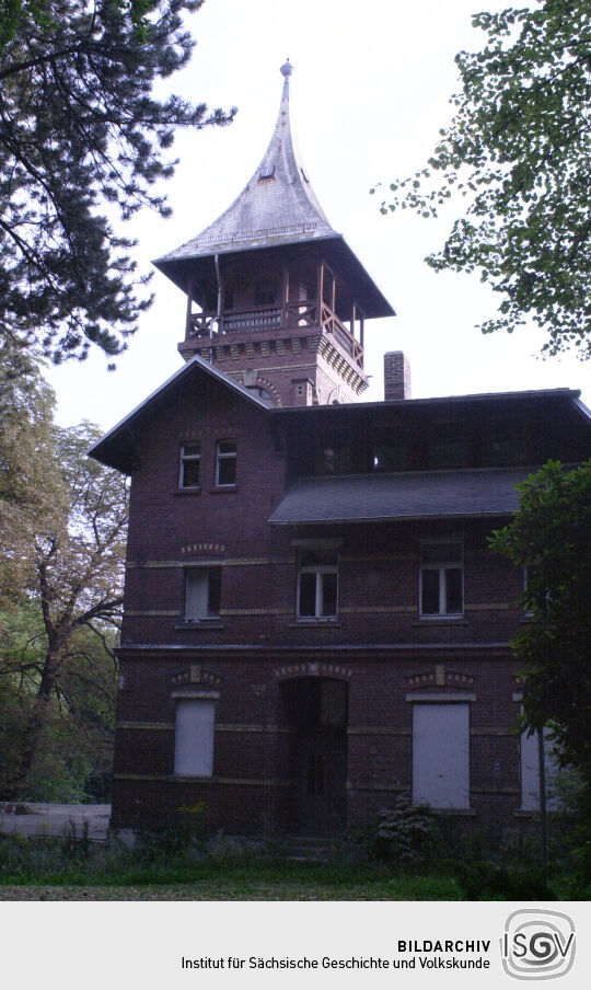 Die Gaststätte Schöne Aussicht in Reichenbach als Ruine.