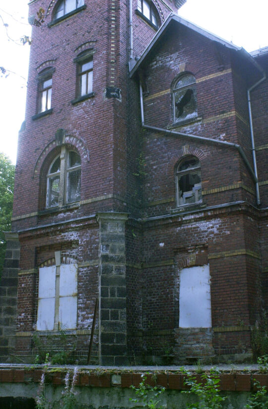 Die Gaststätte Schöne Aussicht in Reichenbach als Ruine.