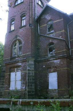 Die Gaststätte Schöne Aussicht in Reichenbach als Ruine.