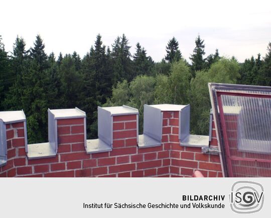 Der Ausblick vom Turm auf dem Keilberg bei Schneeberg.