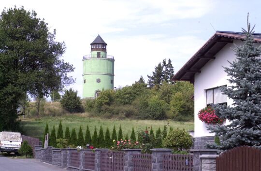 Der ehemaligen Wasserturm auf der Höhe in Plauen-Neundorf.