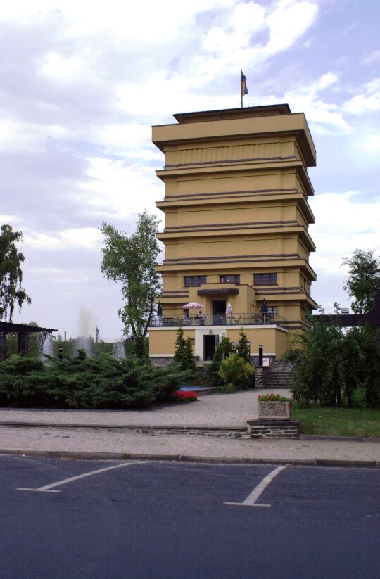 Der Wasserturm mit Aussichtsplattform in Reichenbach im Vogtland.