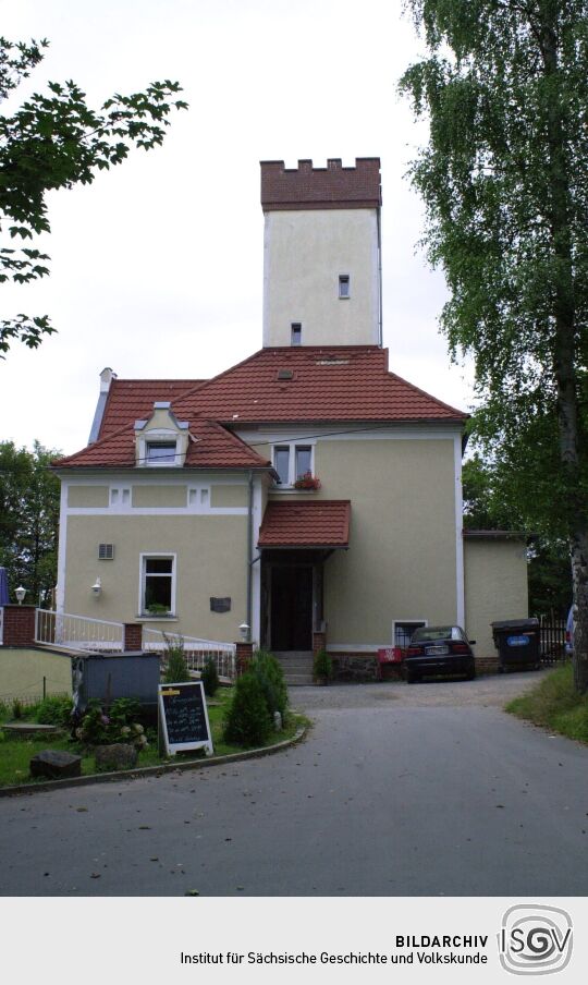 Die Parkwarte in Aue - Gaststätte und Turm.