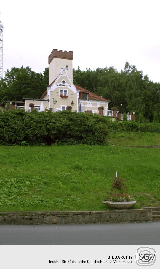 Die Parkwarte in Aue - Gaststätte und Turm.