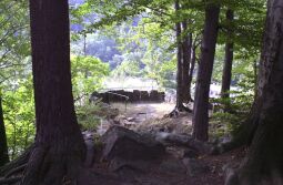 Aussichtsplattform auf dem Ottenstein in Schwarzenberg in Richtung Schloss.