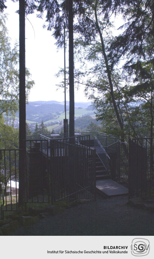 Der Aussichtspunkt auf dem Rockelmann in Schwarzenberg.