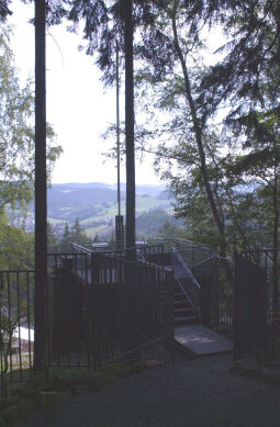 Der Aussichtspunkt auf dem Rockelmann in Schwarzenberg.