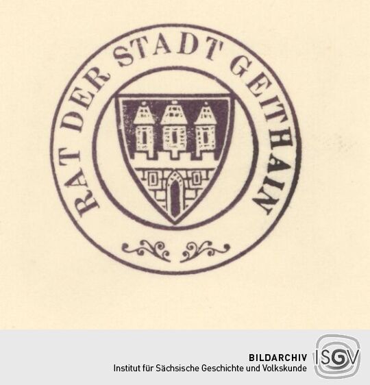 Behördenstempel aus Geithain