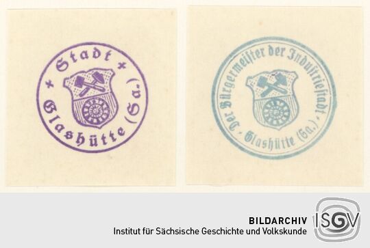 Behördenstempel aus Glashütte