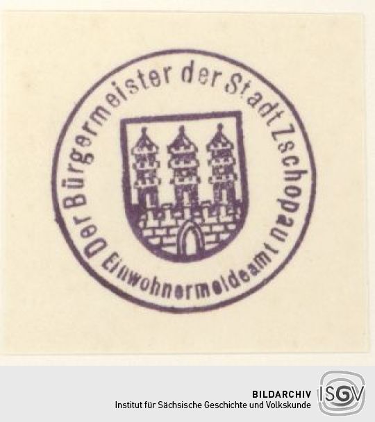 Behördenstempel aus Zschopau